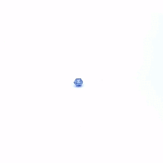 0.16 carat, Blue, Ceylon, Hexagon, Heated Gemstone, 1206.2 – Picture 4