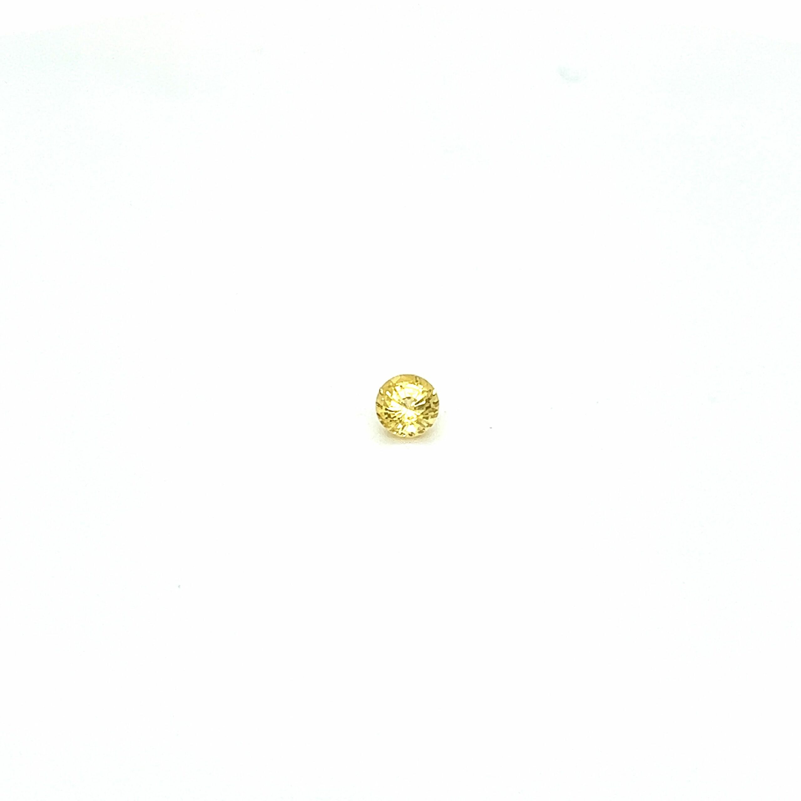 0.328 carat, Yellow, Ceylon, Round, Heated Gemstone, 5599 – Picture 4