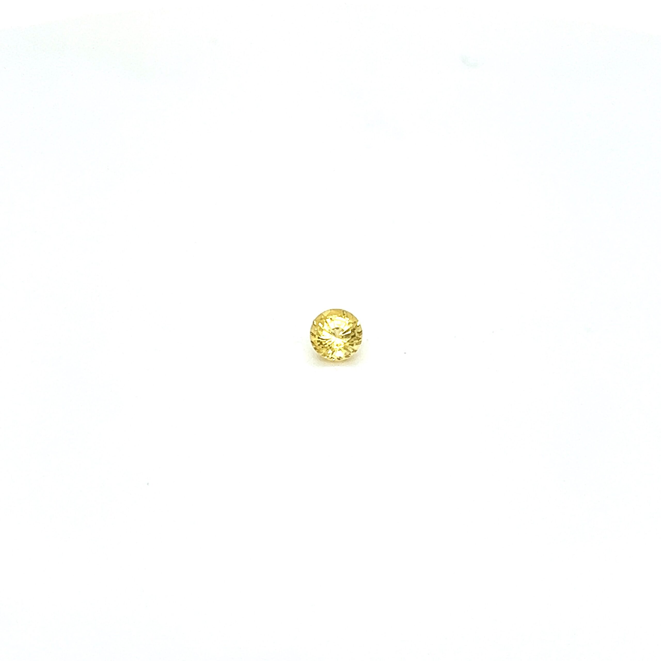 0.08 carat, Yellow, Ceylon, Round, Heated Gemstone, 5585 – Picture 4